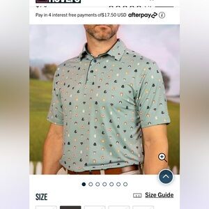 RSVLTS Star Wars Men's Polo Shirt 3X- Light Green with Character Pattern